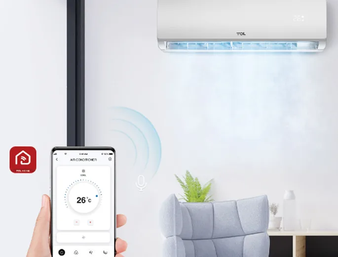 IoT Wi-Fi control of TCL home appliances with one APP, support deep neural network voice control. TCL HOME APP. The Wi-Fi module is not included in the delivery of the air conditioner (it is purchased as an option).